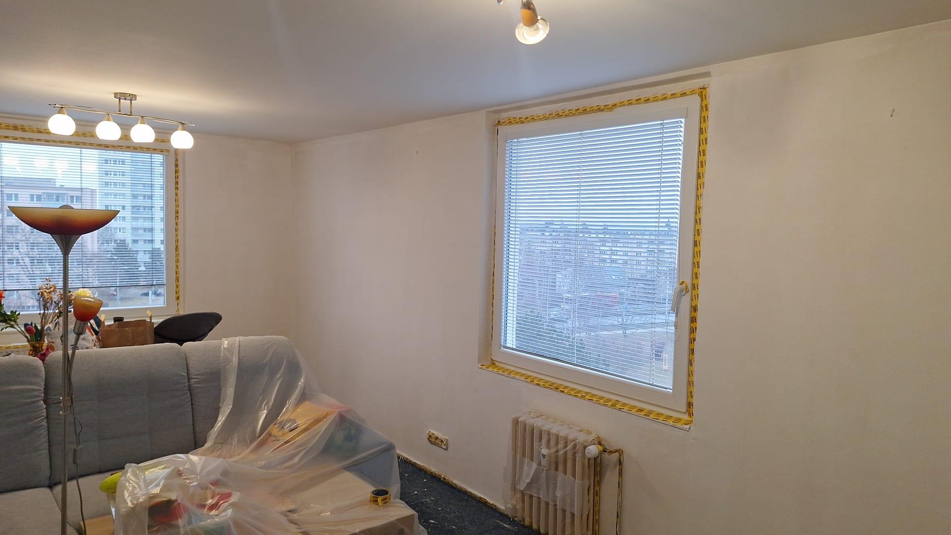 Fotodokumentace realizace — zateplení stěn bytu
